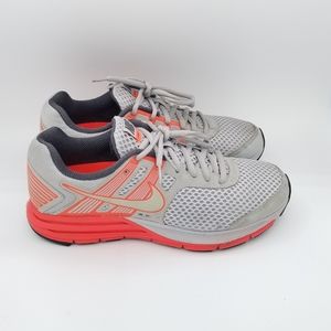 Nike Womens Structure 16 Running Shoes Size 8 Grey Red 536974-006